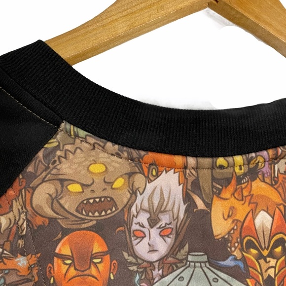 DOTA 2 Hero Collage Sketch Black Light Jacket Printed Graphic Plus Size XXL - Picture 10 of 15